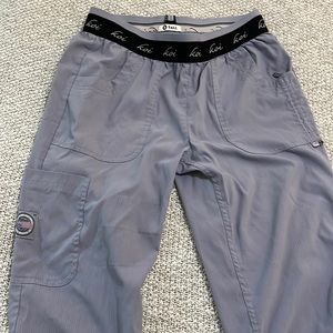 koi slate gray scrub bottoms - size small tall